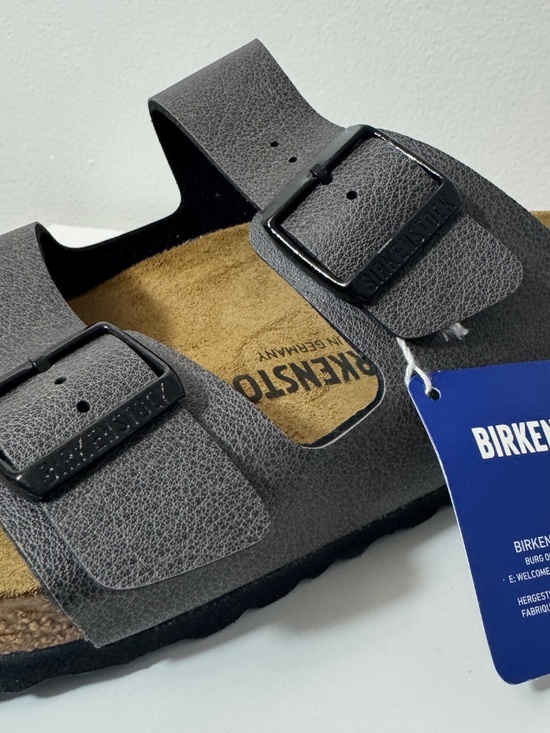 NEW Birkenstock Arizona Anthracite Pull Up Birko Flor Unisex Sandal EU 44 Men 11 main image 11